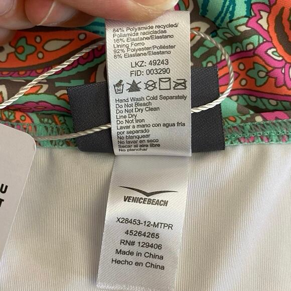 Lascana NWT Paisley Print Bikini Set Womens Size 36D Top and Size 12 Bottoms - Picture 9 of 10